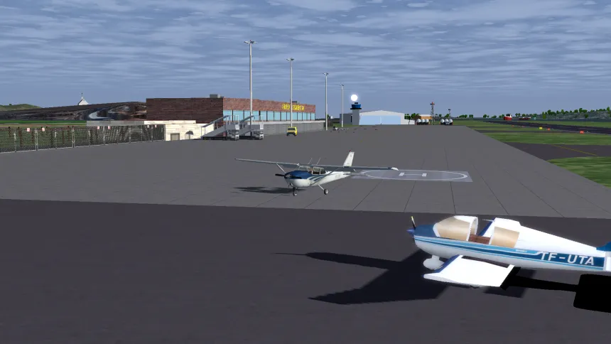 First full landing in FlightGear
