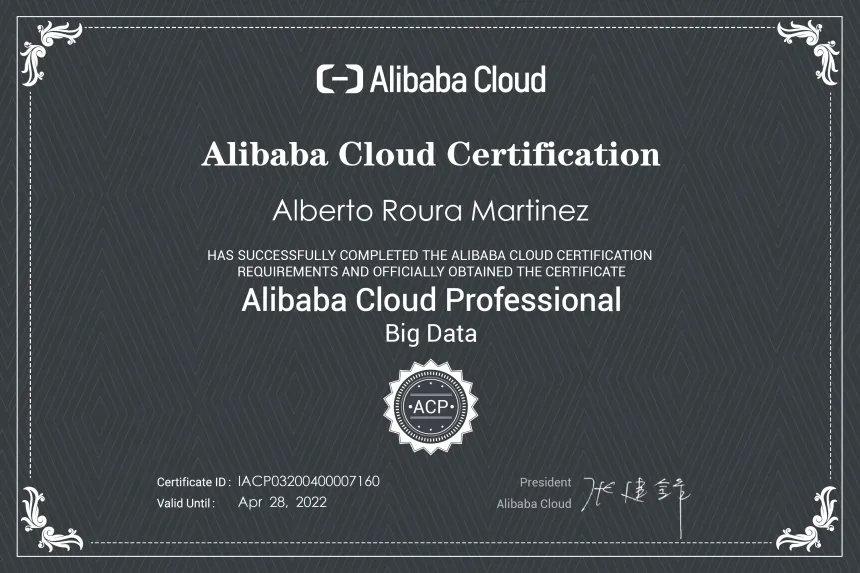 My Alibaba Cloud Certifications