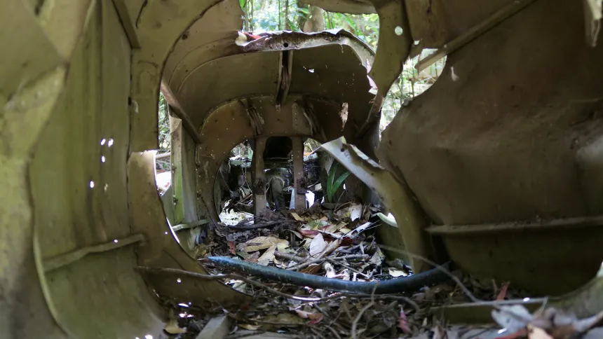 Interior of VH-GAS wreck