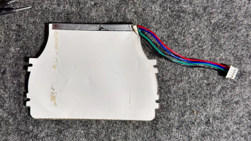 RGB LED strip with diffuser layer
